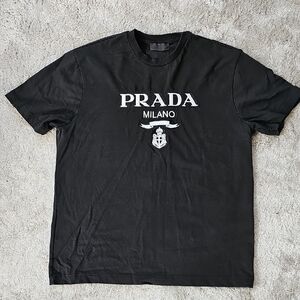 Prada Black Logo Tee for Men